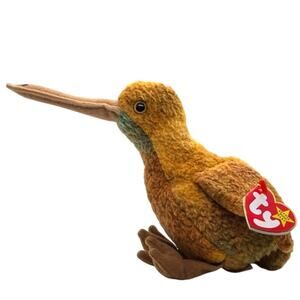 1998 Ty Beanie Baby, "Beak" Bird/Parrot, Original, Gen 3, Retired, Tag Good